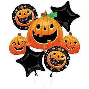 Anagram Smiley Halloween Pumpkin Bouquet Foil Balloons - Toy World Inc