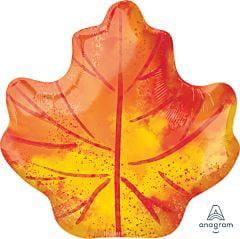 Anagram Thanksgiving Fall Maple Leaf 21in Foil Balloon FLAT - Toy World Inc