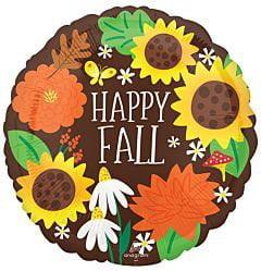 Anagram Thanksgiving Happy Fall Sunflowers 17in Foil Balloon - Toy World Inc