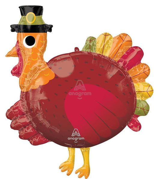 Anagram Thanksgiving Turkey 31in Foil Balloon FLAT - Toy World Inc