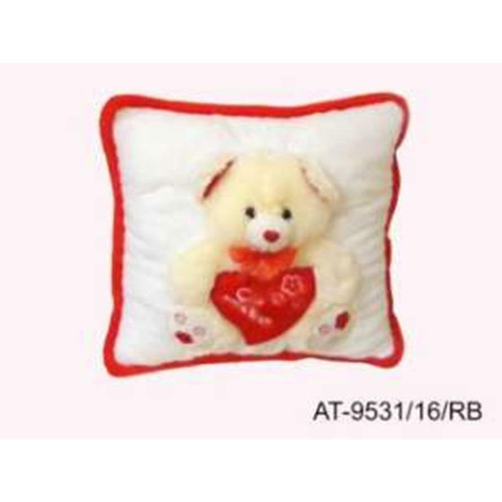 Animal Cushion 16in W Heart - Toy World Inc