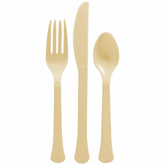 Assorted Heavy Weight Cutlery 200ct Gold - Toy World Inc