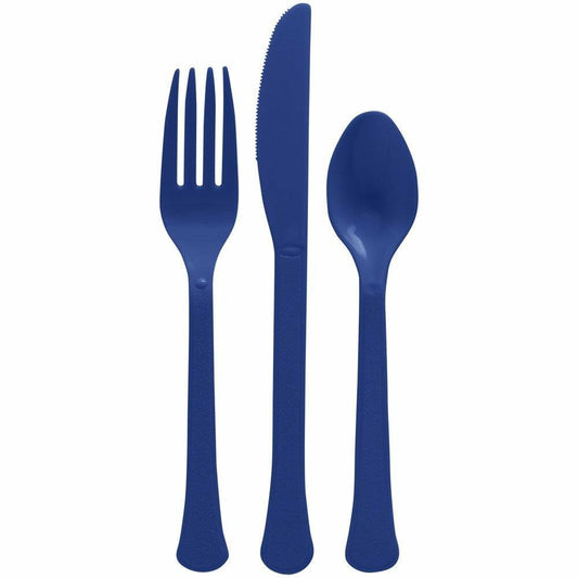 Assorted Heavy Weight Cutlery 200ct True Navy - Toy World Inc