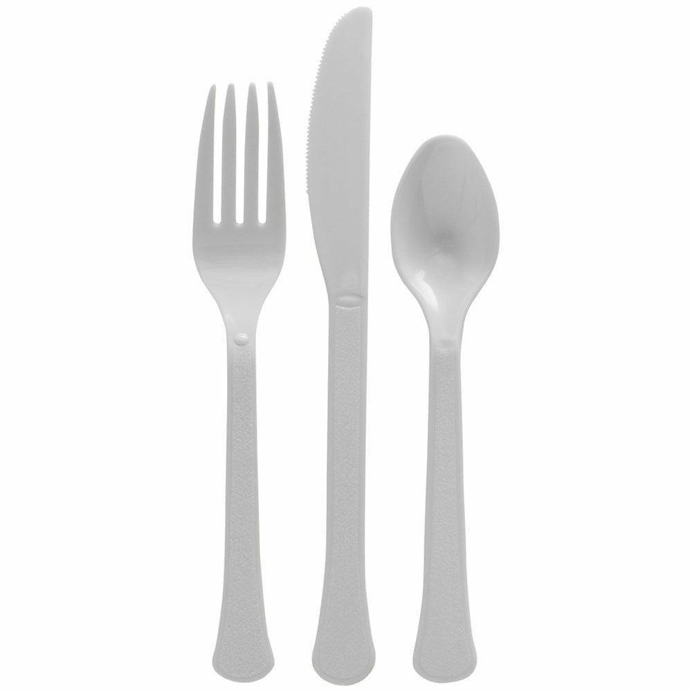 Assorted Heavy Weight Cutlery Silver 80ct - Toy World Inc