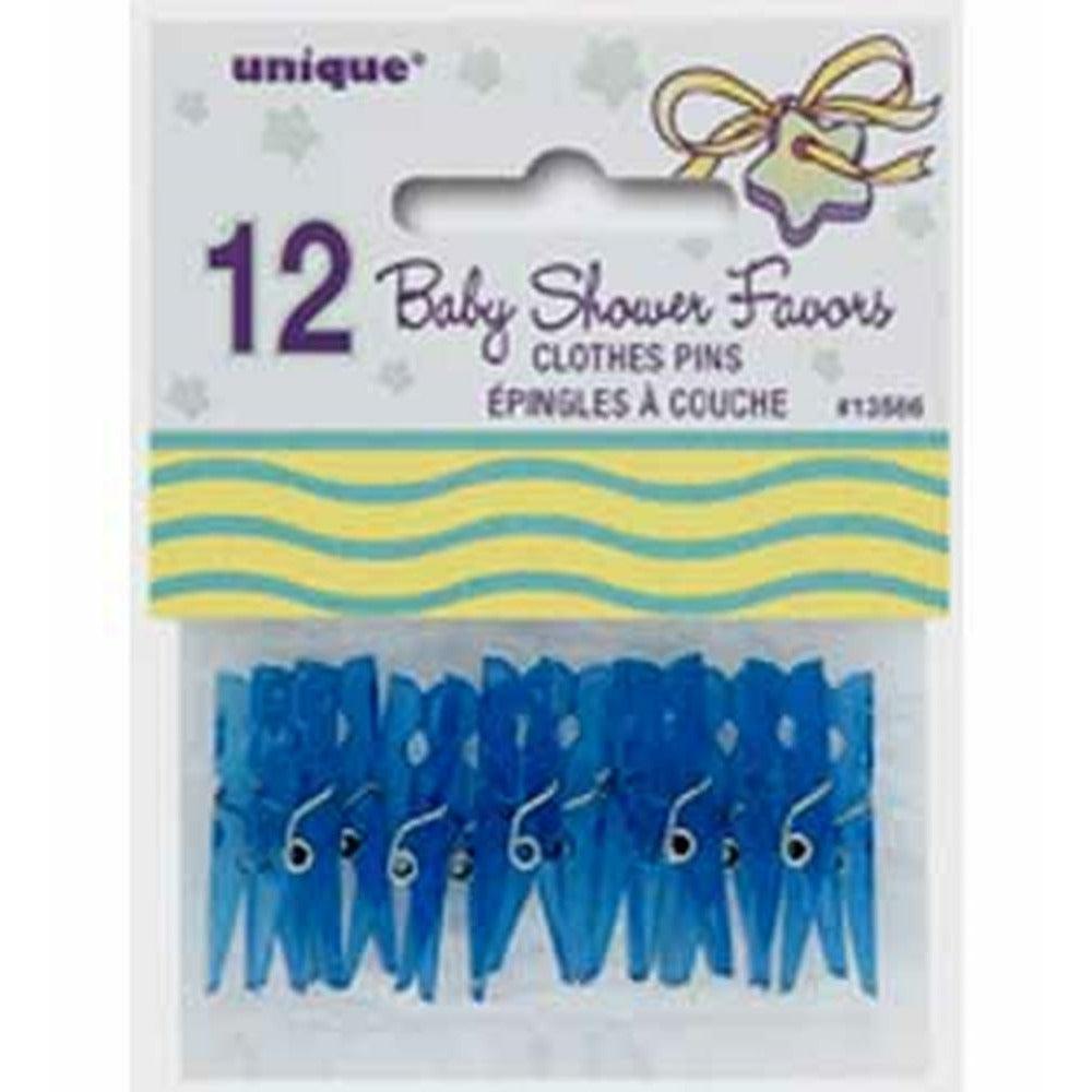 Baby Clothespin Blue 12ct - Toy World Inc