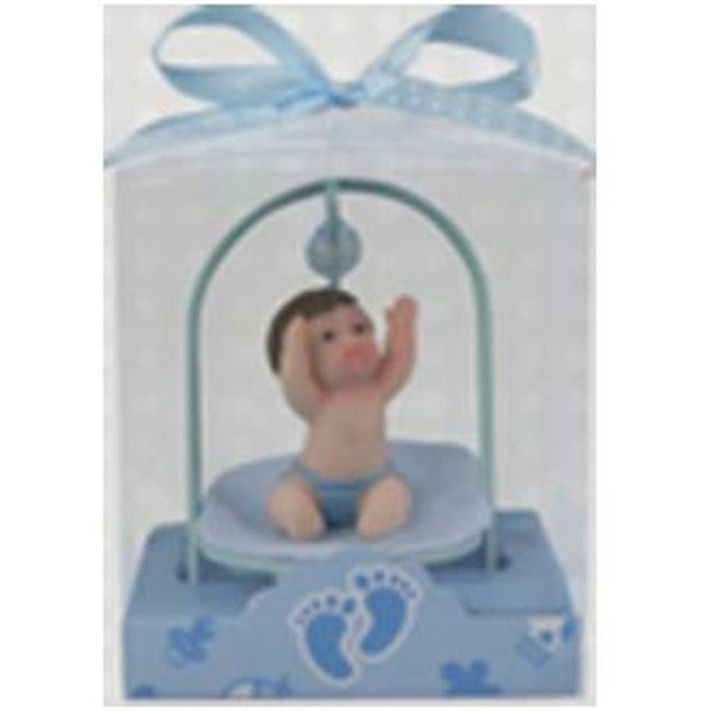 Baby on Wire Carriage Blue 12ct - Toy World Inc