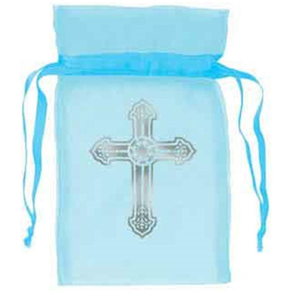 Bag Pink Organza With Crosses - Toy World Inc