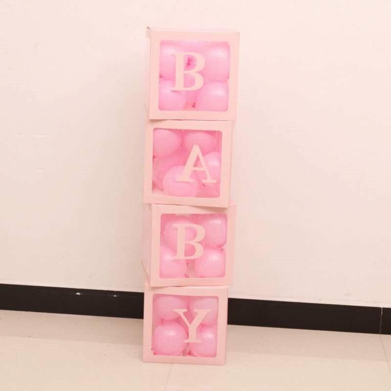 Balloon Boxes Baby 4ct Light Pink - Toy World Inc
