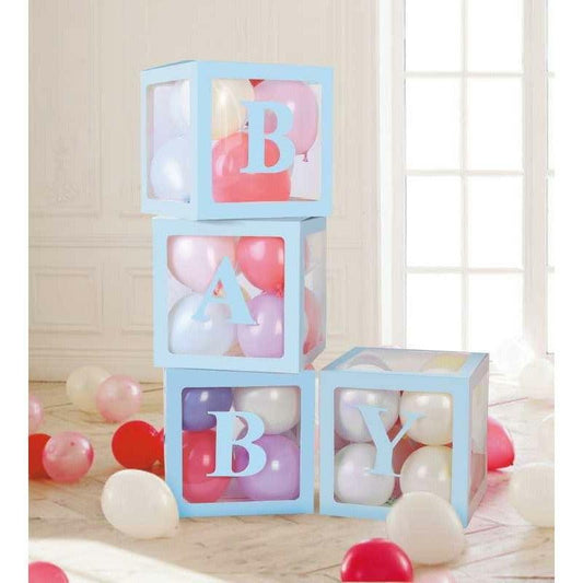 Balloon Boxes Baby 4ct Lt Blue - Toy World Inc