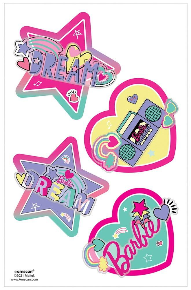 Barbie Dream Together 3D Tattoos 4ct - Toy World Inc