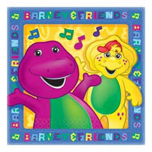 Barney Napkin (S) 16ct - Toy World Inc