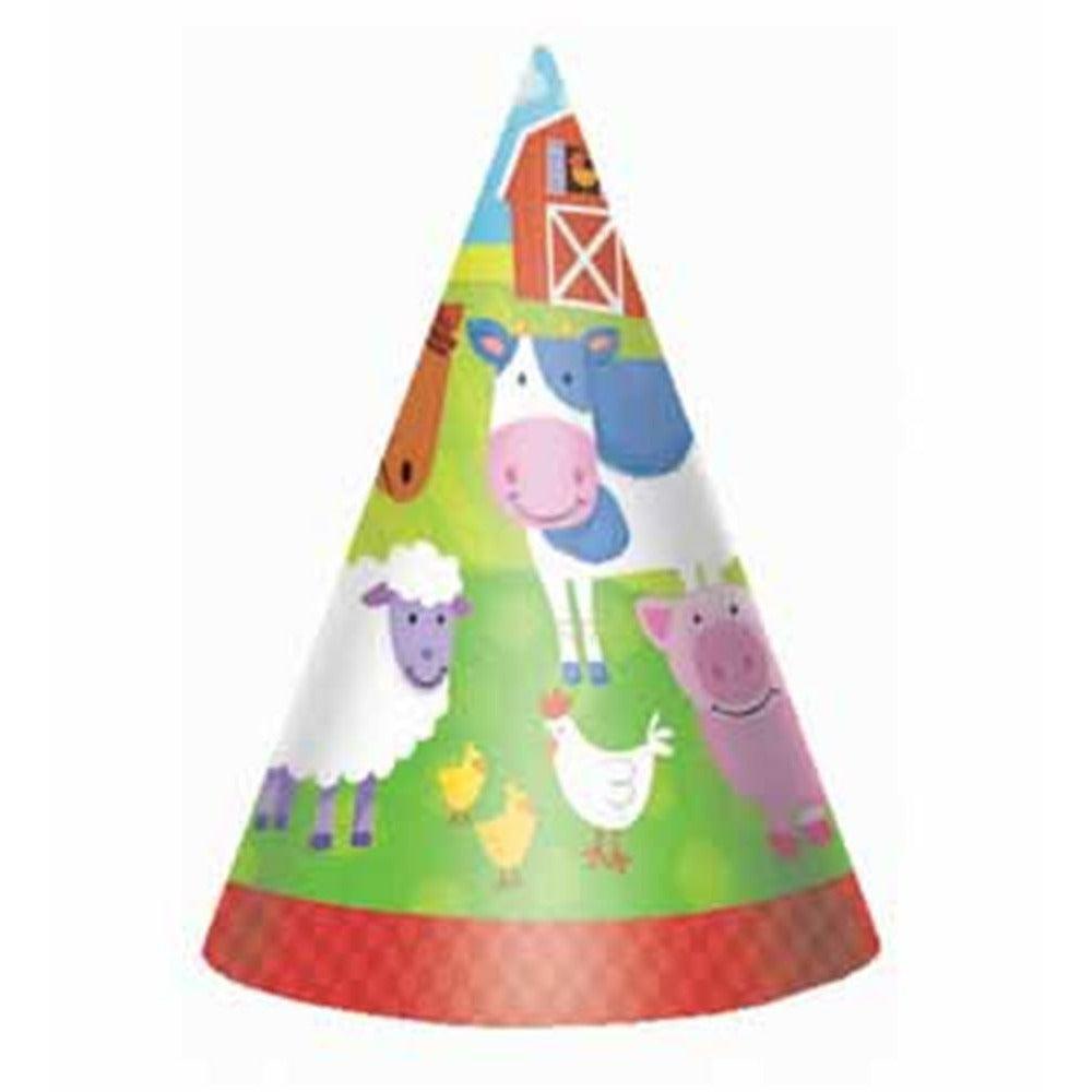 Barnyard Fun Hats 8ct - Toy World Inc