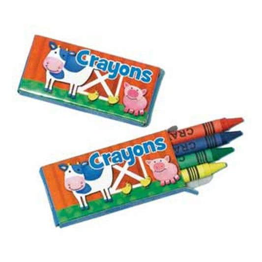 Barnyard Fun Mini Crayon 12ct - Toy World Inc