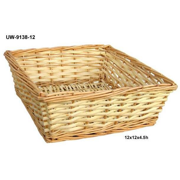 Basket 12x12 Willow Square - Toy World Inc