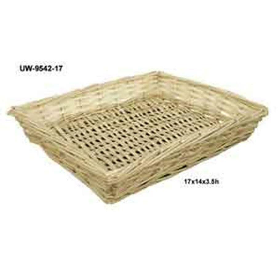 Basket 17x14 Willow Rectangular - Toy World Inc