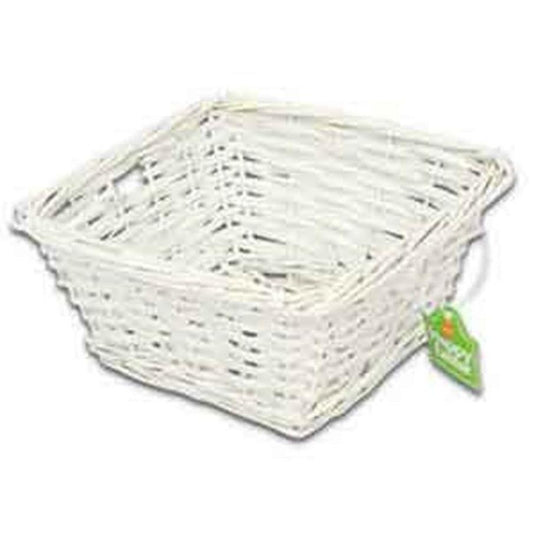 Basket White Willow Square 10x5 - Toy World Inc