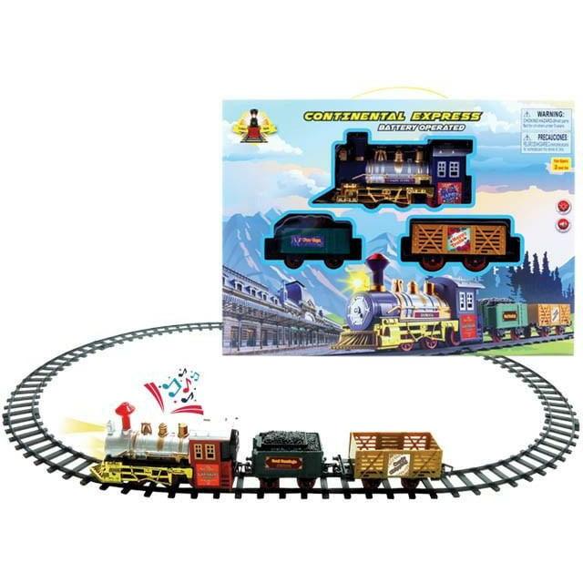 Battery Op. Train Set W. Light and Sound - Toy World Inc