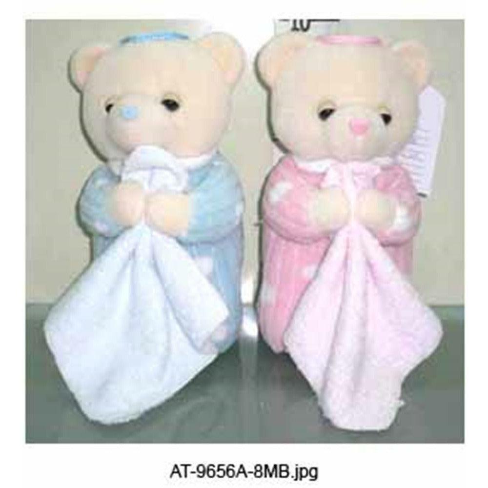 Bear Angel Prayer 8in Pink and Blue - Toy World Inc