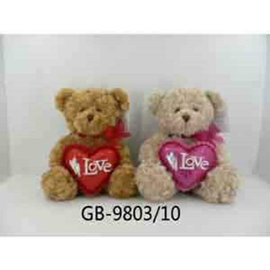 Bear Classic With Heart 10 in - Toy World Inc