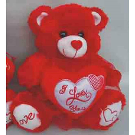 Bear Red 10in - Toy World Inc