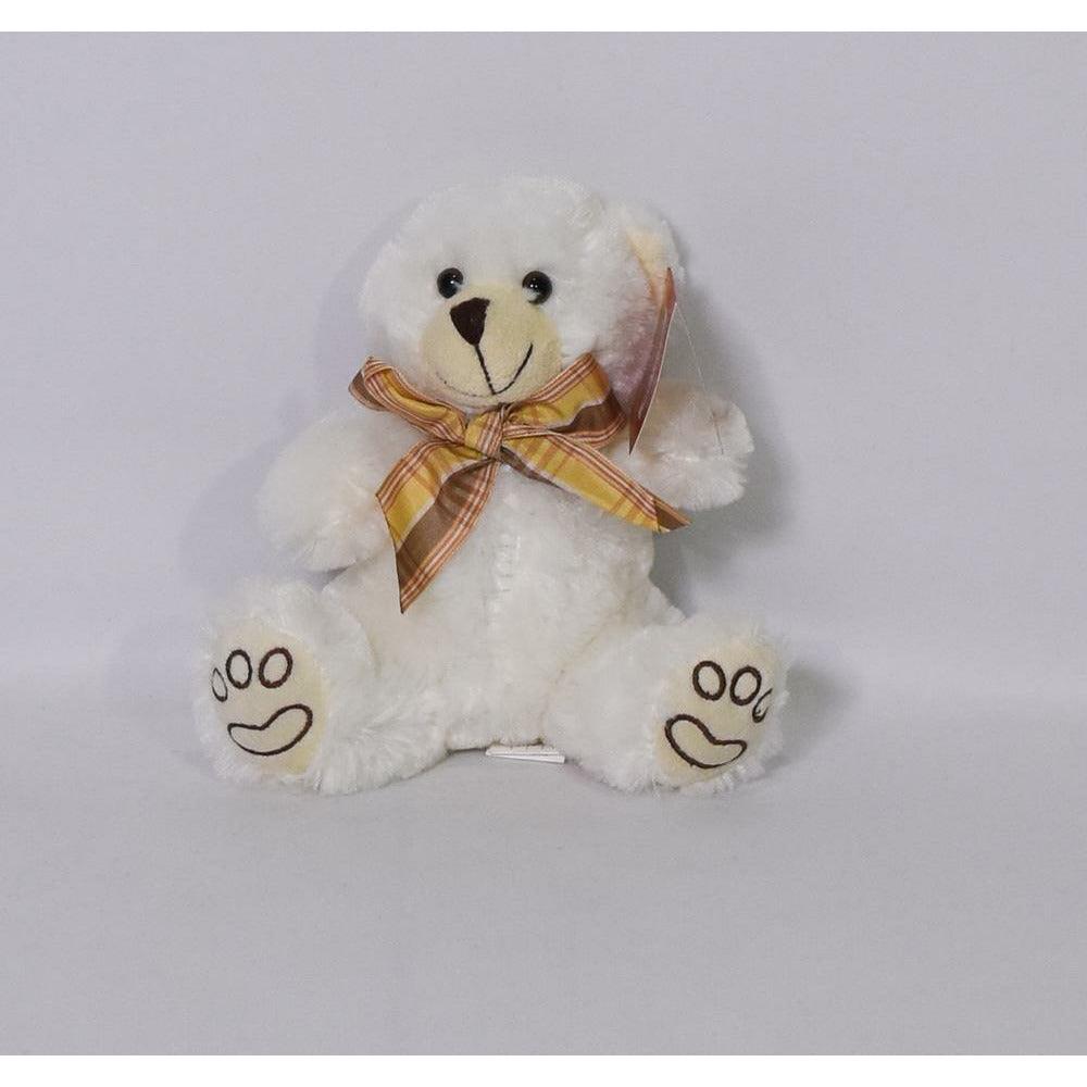 Bear Sitting Ribbon 7in 3 assrtd - Toy World Inc