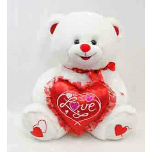 Bear Valintine Heart Music Light 22in - Toy World Inc