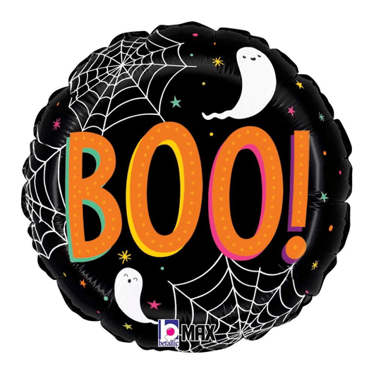 Betallic Halloween Boo Eek 18in Foil Balloon FLAT - Toy World Inc