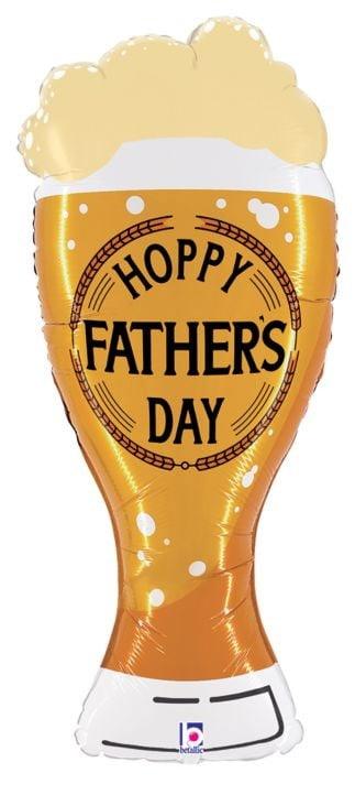 Betallic Hoppy Father's Day Beer 39in Foil Balloon FLAT - Toy World Inc