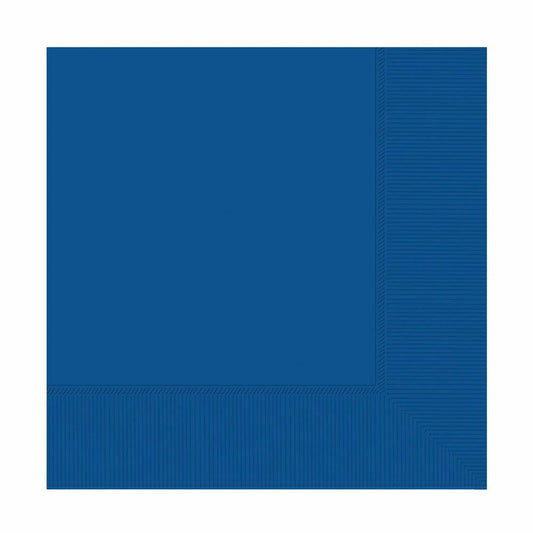 Beverage Napkin 3 Ply Bright Royal Blue 40ct - Toy World Inc