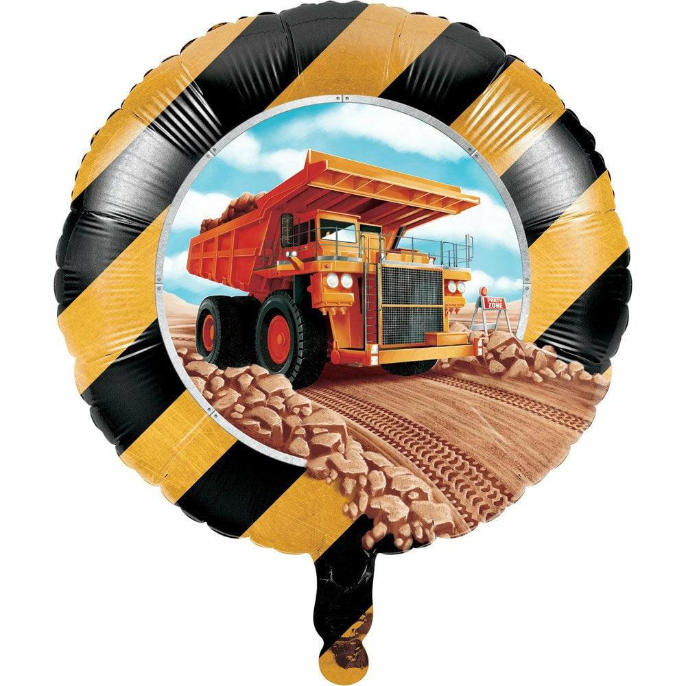 Big Dig Construction Foil Balloon 18in 1Ct - Toy World Inc