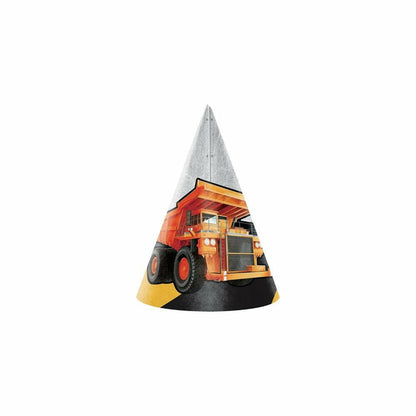 Big Dig Construction Hat Child 8Ct - Toy World Inc