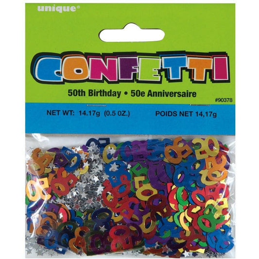 Birthday Confetti 50th 0.5oz - Toy World Inc