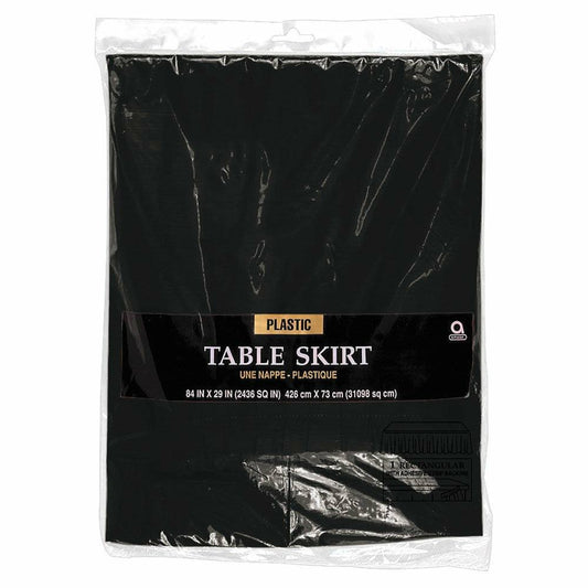 Black Tableskirt 29in x 14ft - Toy World Inc