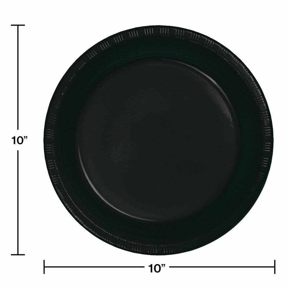 Black Velvet 10in Plastic Plate 20ct - Toy World Inc