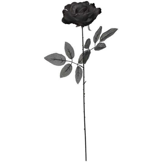 Blck Fabric Rose - Toy World Inc