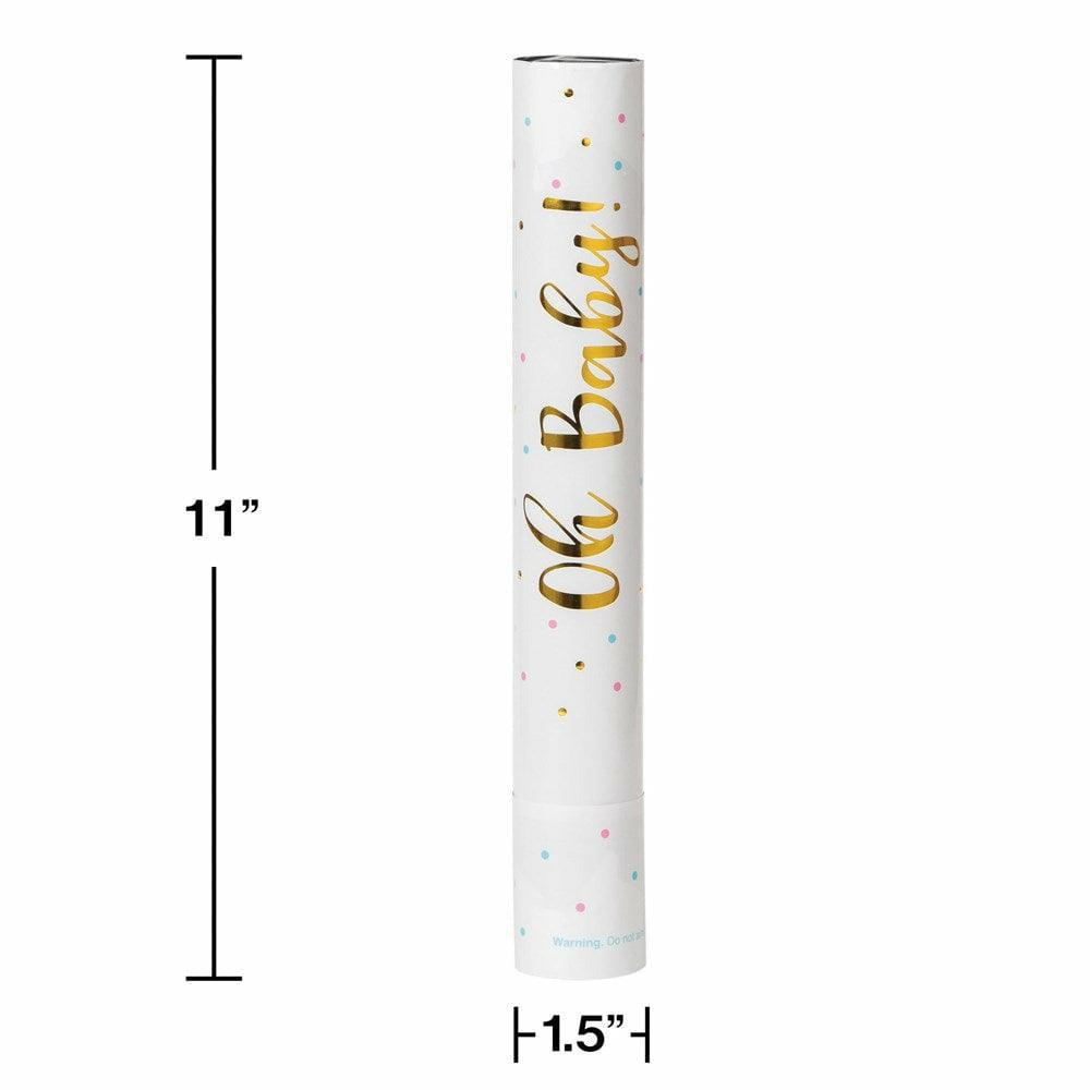 Blue Gender Reveal Confetti Cannons 2Ct - Toy World Inc