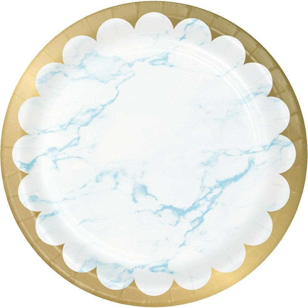 Blue Marble Dinner Plate Foil 8Ct - Toy World Inc