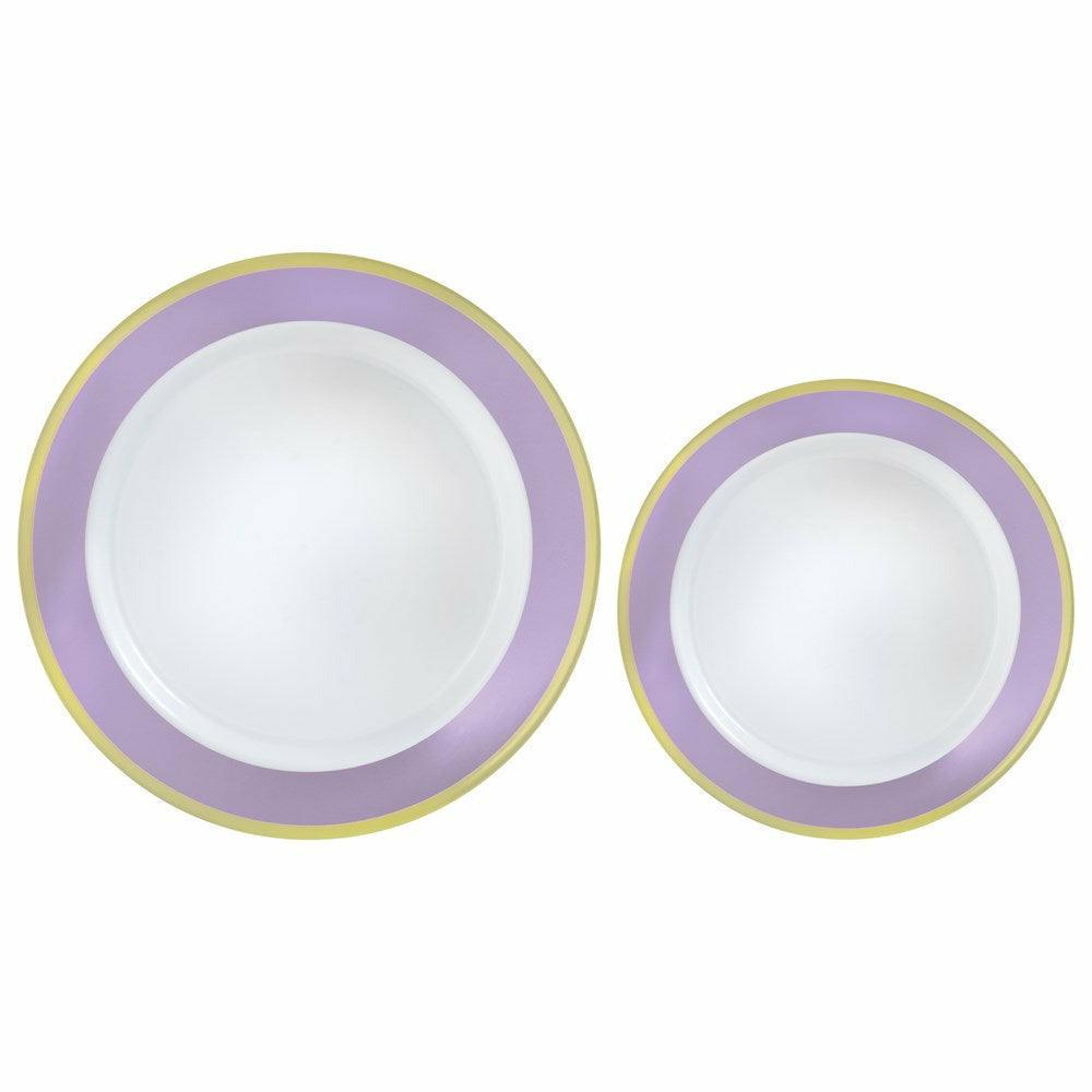 Border Plastic Plate Multipack Lavender 20ct - Toy World Inc