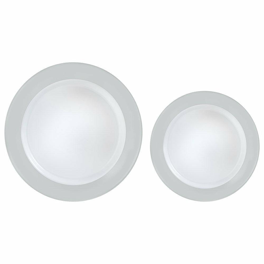 Border Plastic Plate Multipack Silver 20ct - Toy World Inc