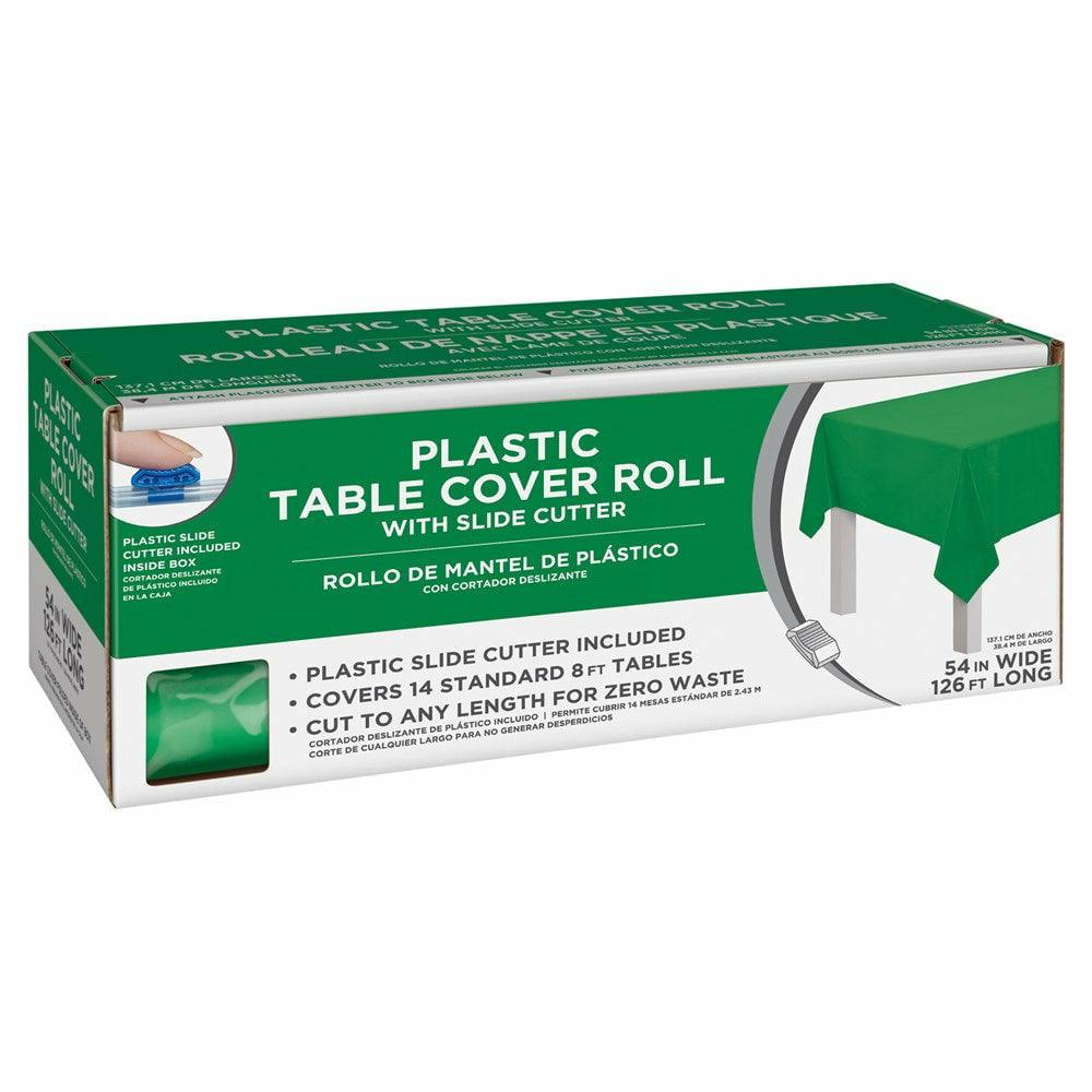 Boxed Plastic Tablecover Roll Festive Green - Toy World Inc