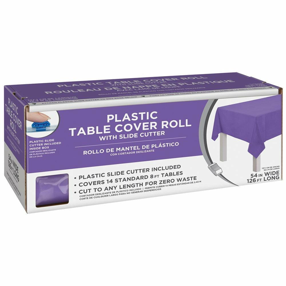 Boxed Plastic Tablecover Roll New Purple - Toy World Inc