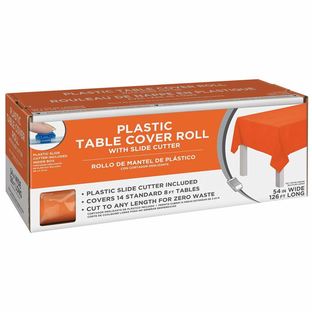 Boxed Plastic Tablecover Roll Orange Peel - Toy World Inc