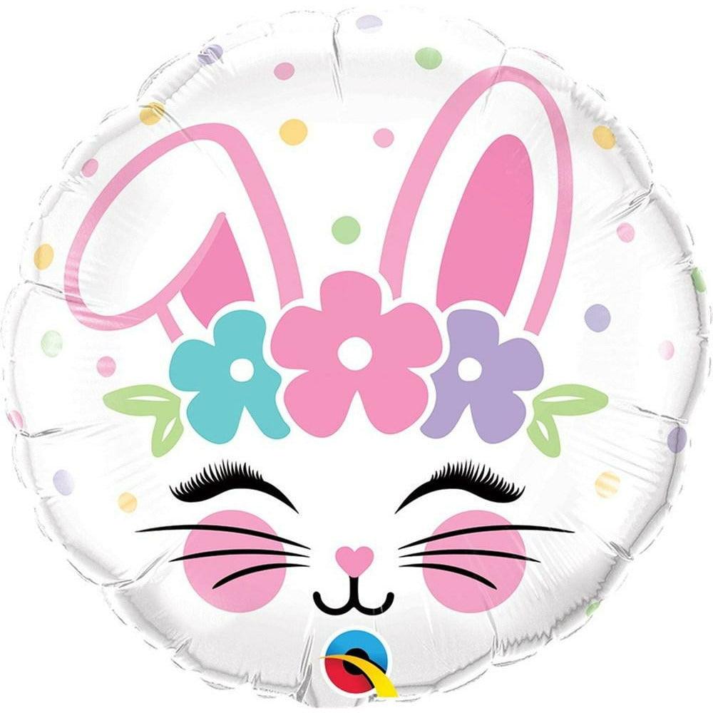 Bunny Face 18in Foil Balloon - Toy World Inc