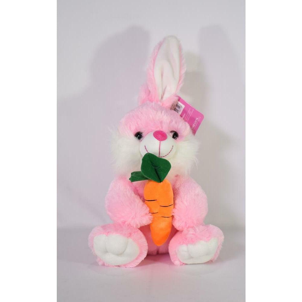 Bunny w Carrot 11in - 4 color - Toy World Inc
