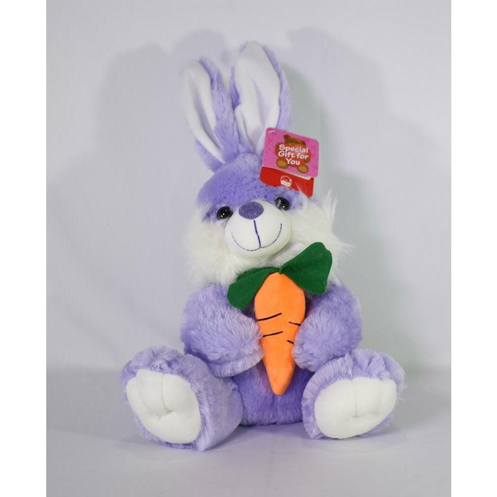 Bunny w Carrot 11in - 4 color - Toy World Inc