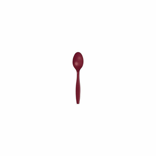 Burgundy Plastic Spoon 24ct - Toy World Inc