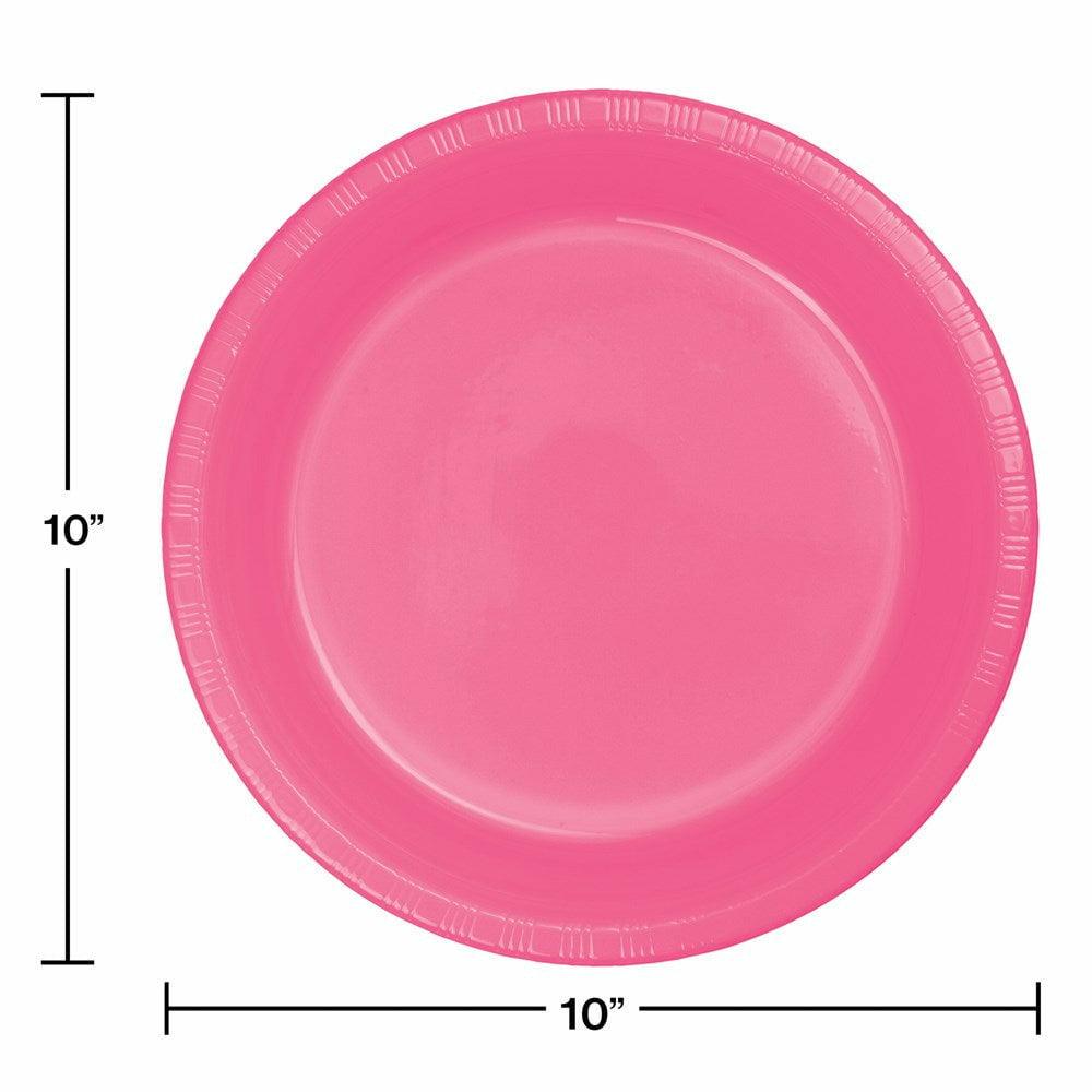Candy Pink 10in Plastic Plate 20ct - Toy World Inc