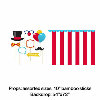 Carnival Photo Booth Kit 9Ct - Toy World Inc