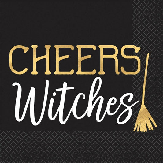 Cheers Witches Beverage Napkins 16ct - Toy World Inc