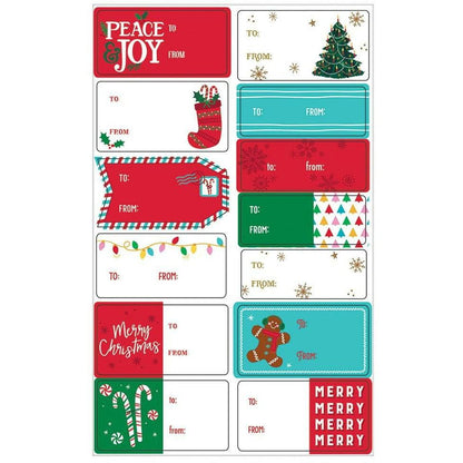 Christmas Adhesive Labels 150ct. - Toy World Inc